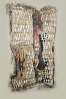 Croquis du maro'ura réalisé par Orama Nigou. Croquis du maro'ura réalisé par Orama Nigou.