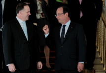 John Key et François Hollande lors de leur rencontre à Paris lundi 23 septembre 2014. (Source photos : Présidence de la République française)