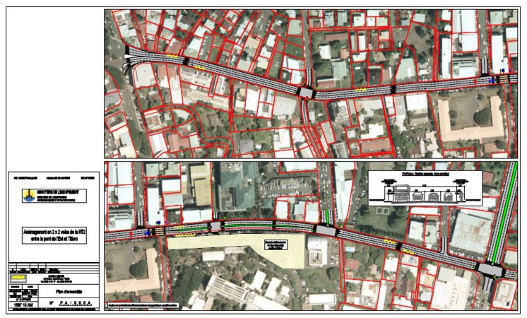 Démarrage des travaux de la 2 X 2 voies  du Pont de l’Est au carrefour Cours de l’Union Sacrée / Titioro