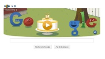 Pour son anniversaire Google a mis en place un jeu animé sur sa page d'accueil google.fr