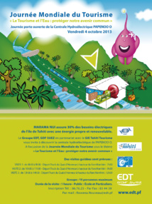 Journée porte ouverte à la Centrale hydroélectrique de Papenoo ce vendredi 4 octobre