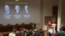Randy Schekman et James Rothman et  l'Allemand Thomas Südhof: prix Nobel de médecine