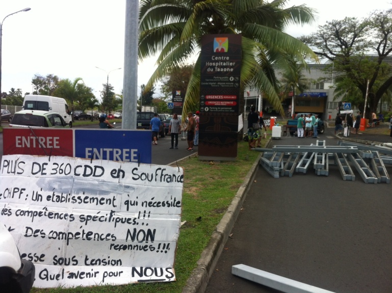 Social: Barrage filtrant à l'hôpital du Taone