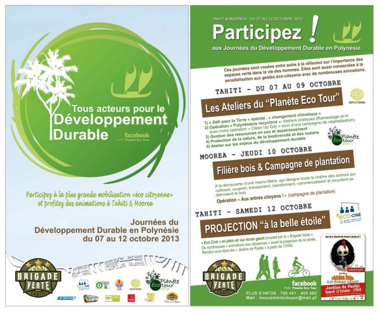 Du 7 au 12 octobre sur Tahiti & Mo’orea : Aux arbres, citoyens !