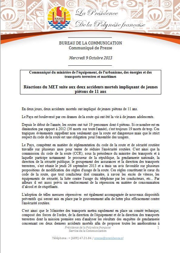 Le Ministère des transports réagit suite aux deux accidents mortels impliquant de jeunes piétons de 11 ans