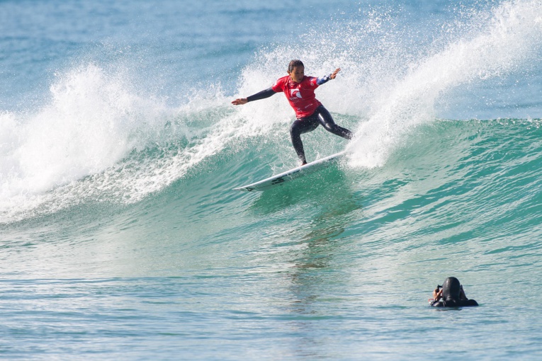Brillante dans série du premier tour et en demi-finale, Vahine Fierro a eu ensuite plus de mal à s'exprimer en finale. (Photo : Laurent Masurel/FFS) Brillante dans série du premier tour et en demi-finale, Vahine Fierro a eu ensuite plus de mal à s'exprimer en finale. (Photo : Laurent Masurel/FFS)