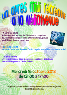 Après-midi récréatif organisé par la Maison de la Culture ce mercredi 16 octobre Après-midi récréatif organisé par la Maison de la Culture ce mercredi 16 octobre