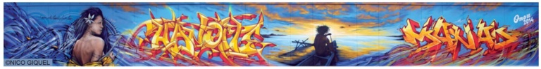 Tahiti, thème d'une fresque murale de 128 m2 à Paris