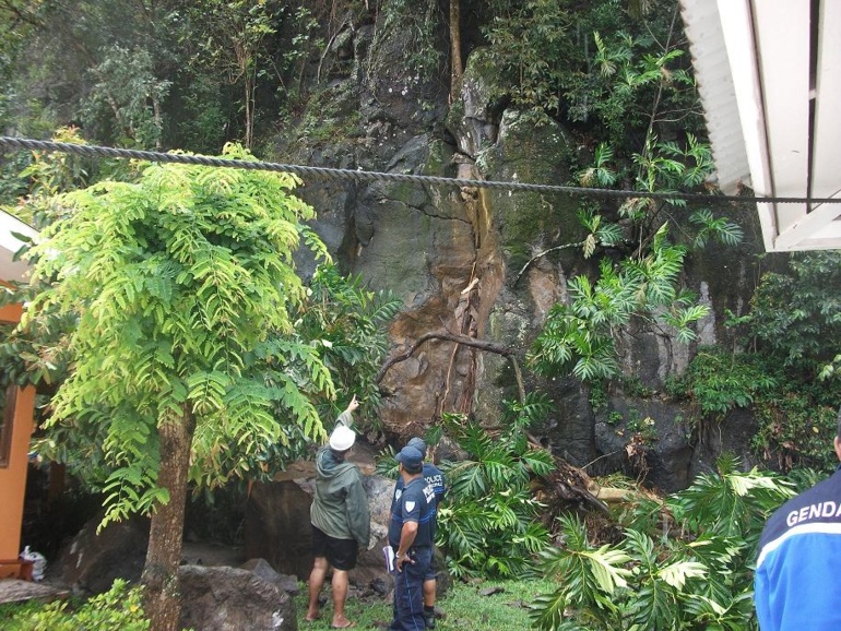 Papara: Une chute de pierre qui aurait pu avoir des conséquences fâcheuses