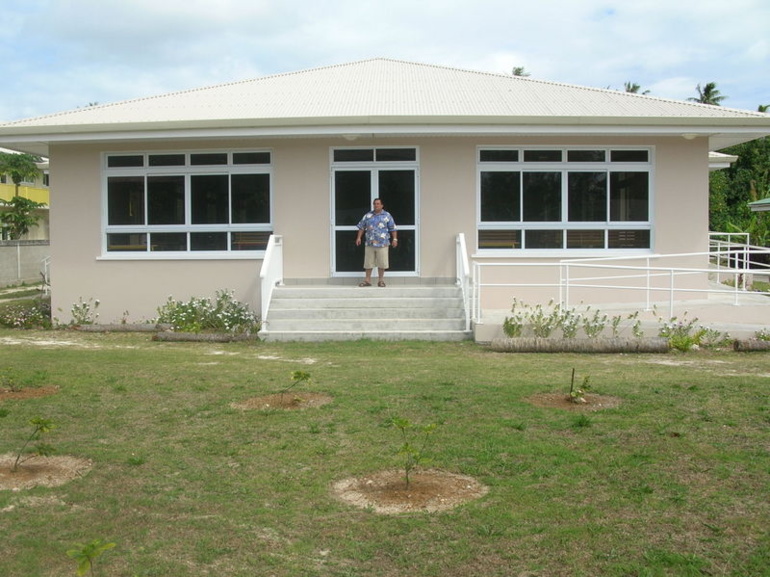 ici, la cantine toute neuve du village de Mataura, à Tubuai. La structure peut accueillir un peu plus de 300 enfants. - Crédit photo : Commune de Tubuai.