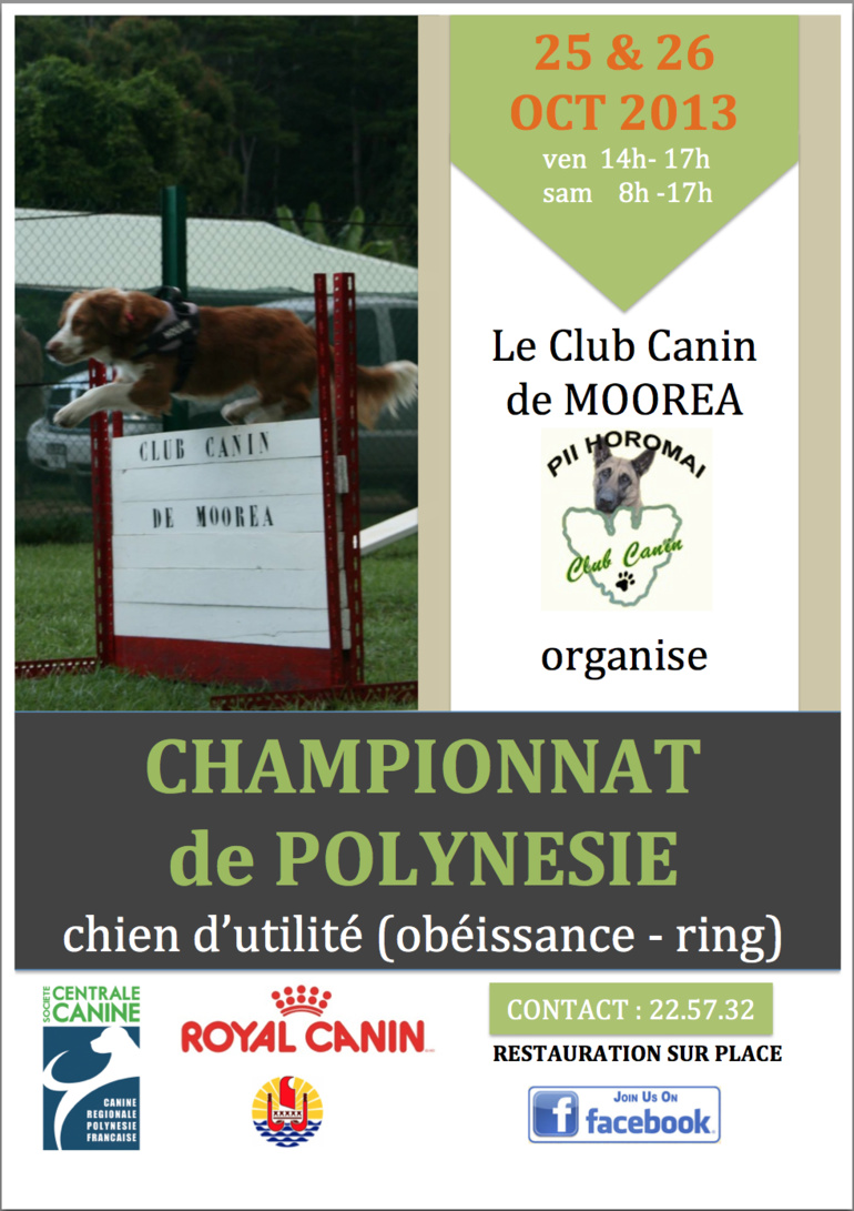 3ème édition du Championnat de Polynésie de chien d’utilité