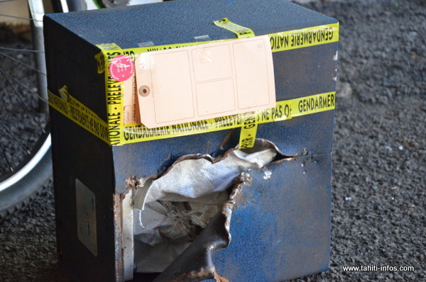 Un coffre: les cambrioleurs recherchaient essentiellement de l'argent liquide