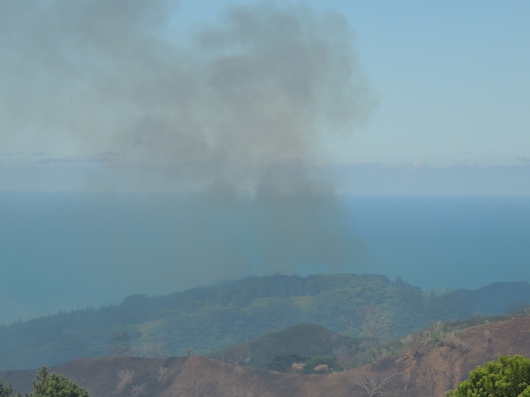Mahina: un fare détruit par un feu de brousse à Orofara
