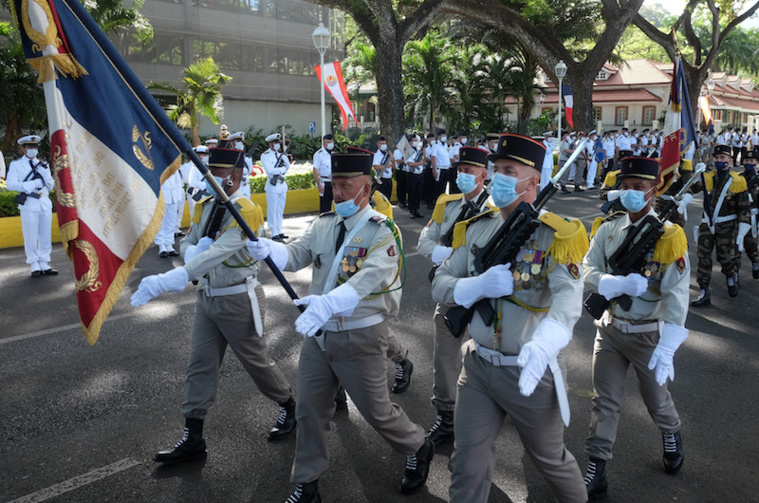 Les Morts pour la France honorés avenue Pouvana'a Les Morts pour la France honorés avenue Pouvana'a