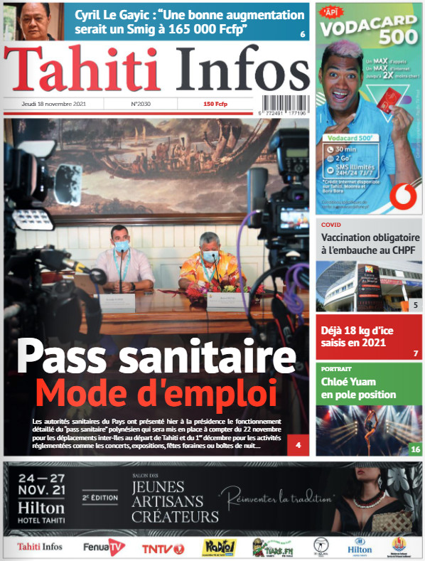 Cliquez sur la Une pour lire le journal