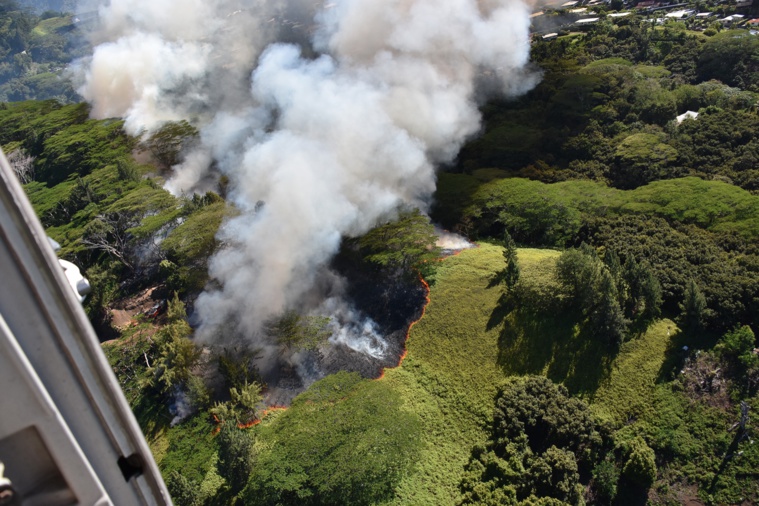 L'incendie de Arue vu du ciel L'incendie de Arue vu du ciel