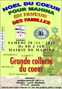 Commune de Mahina: Collecte de Noel