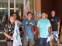 La délégation de syndicats d'enseignants (FSU et SNEETA FO) mobilisée ce mercredi après-midi sur la situation des contractuels remplaçants.