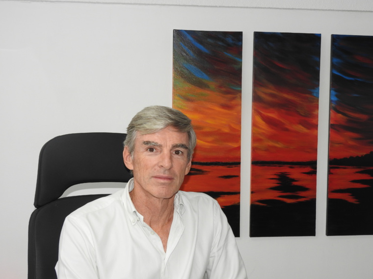 Hugues Cochard, président du syndicat des agents immobiliers de Polynésie, et directeur de l'agence Reva immo Hugues Cochard, président du syndicat des agents immobiliers de Polynésie, et directeur de l'agence Reva immo