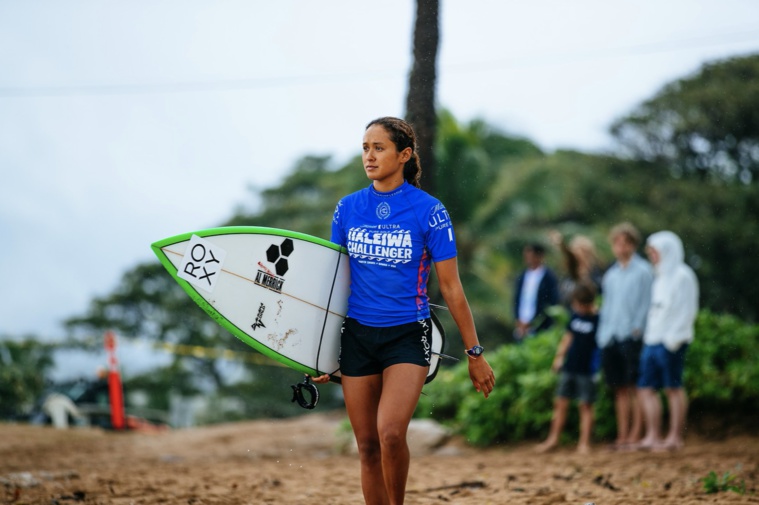 À seulement 22 ans, Vahine Fierro aura évidemment d'autres occasions de se qualifier pour le CT dans les prochaines années. (photo : Fédération française de surf)