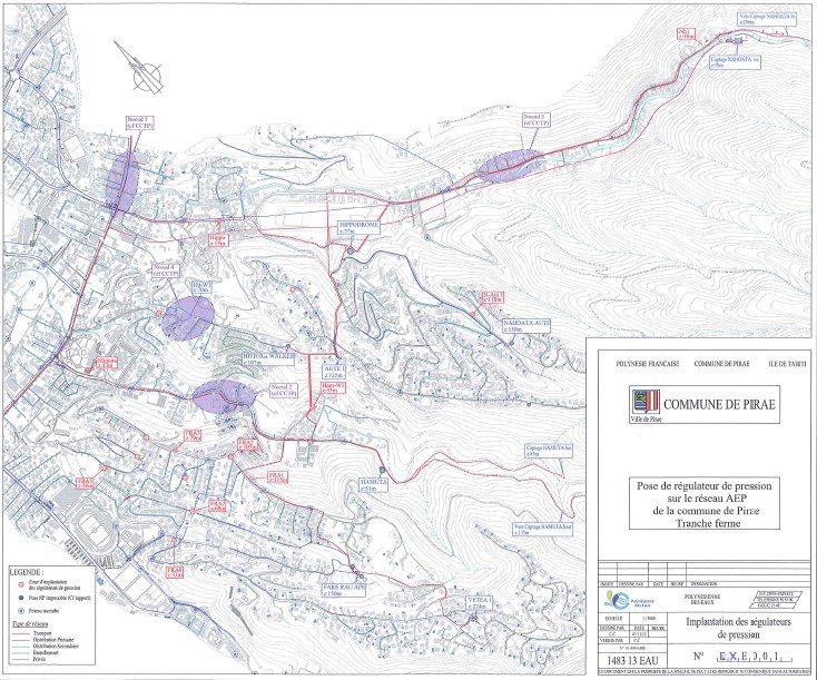 Eau potable 2014 : Des travaux pour la pose de 11 hydro-stabilisateurs à Pirae