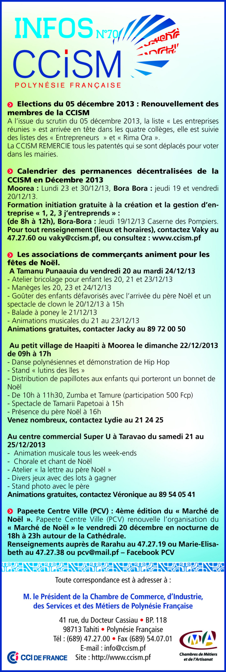 Infos CCISM N°70 Infos CCISM N°70