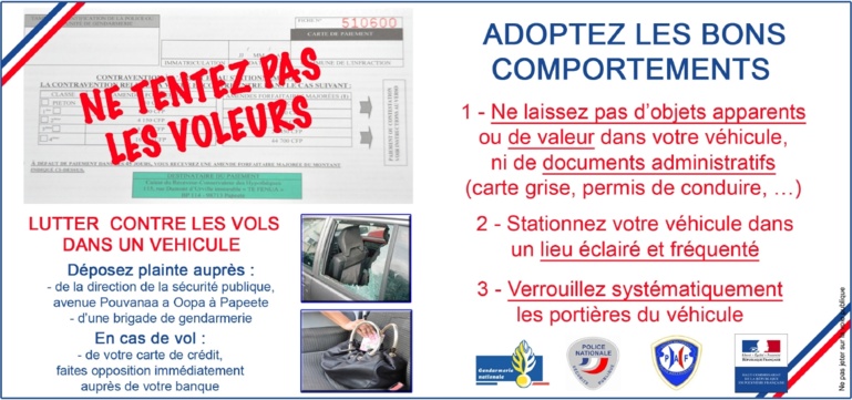 Prévention contre les vols dans les véhicules : des flyers pour sensibiliser Prévention contre les vols dans les véhicules : des flyers pour sensibiliser