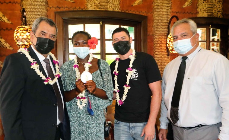 La judokate Clarisse Agbegnenou reçue à la présidence La judokate Clarisse Agbegnenou reçue à la présidence