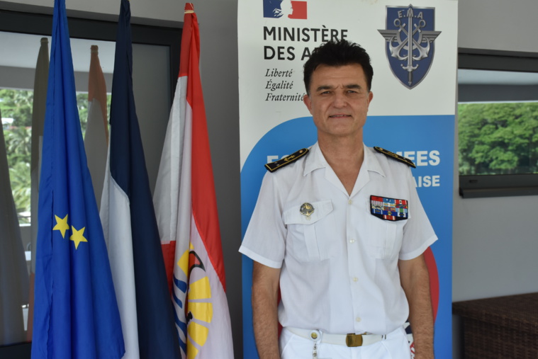Le Comsup, le contre-amiral Jean-Mathieu Rey a pris ses fonctions en Polynésie française en août 2020.