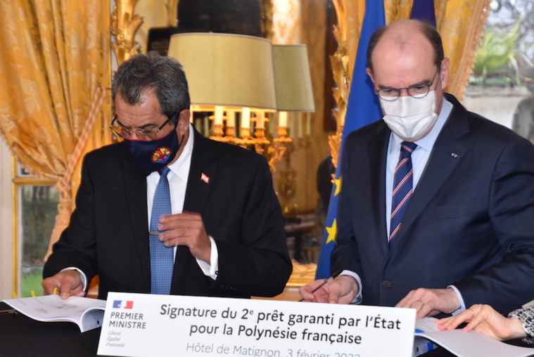 Fritch et Castex signent le second prêt garanti par l'Etat Fritch et Castex signent le second prêt garanti par l'Etat