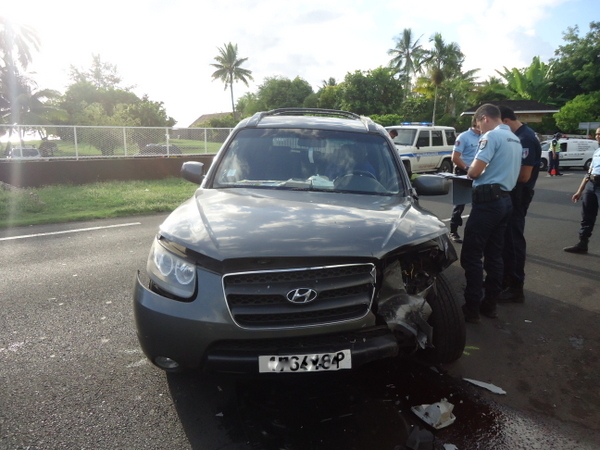Paea: Violent choc frontal entre deux véhicules