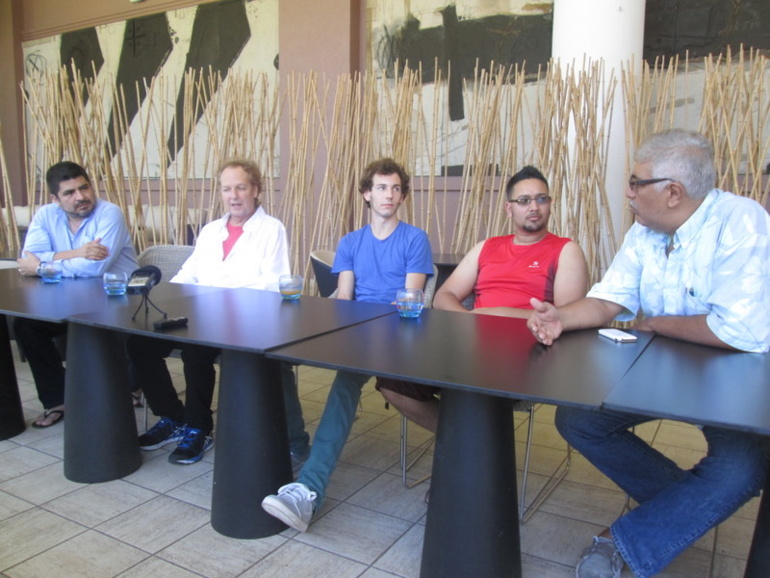 Le groupe de Lee Ritenour a rencontré la presse ce mercredi matin. Le groupe de Lee Ritenour a rencontré la presse ce mercredi matin.