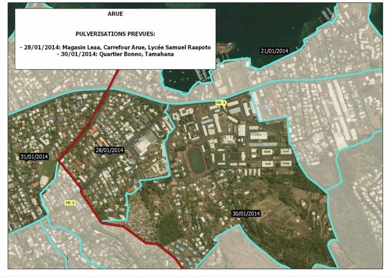 Lutte contre dengue et zika : calendrier de pulvérisations Lutte contre dengue et zika : calendrier de pulvérisations
