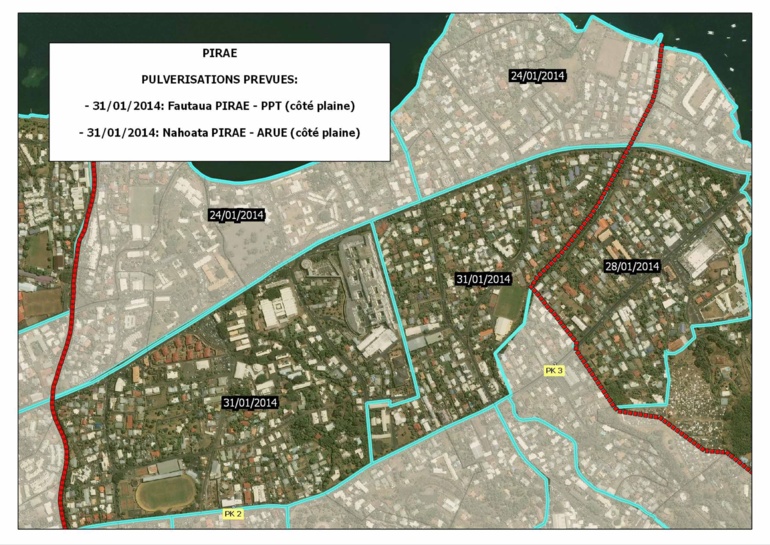 Lutte contre dengue et zika : calendrier de pulvérisations Lutte contre dengue et zika : calendrier de pulvérisations