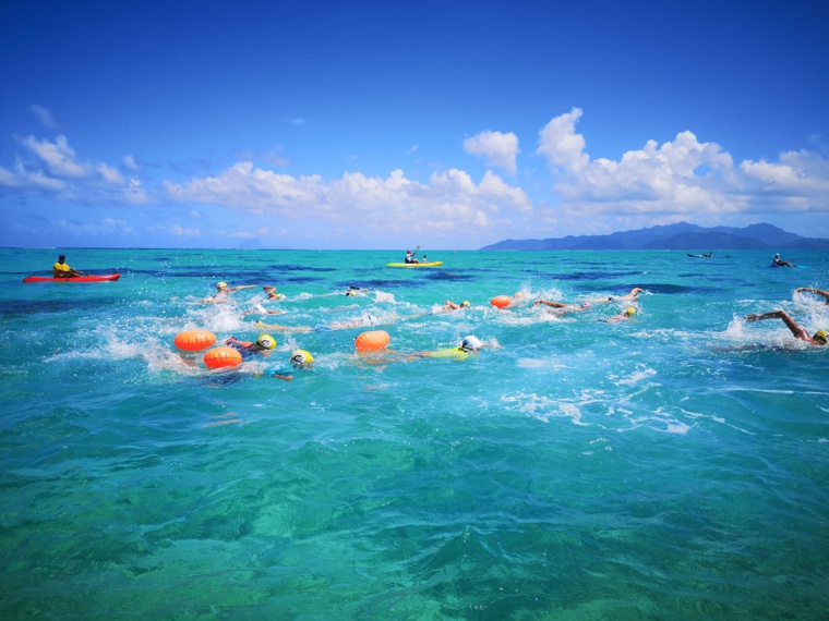 Course en eaux claires à Raiatea Course en eaux claires à Raiatea