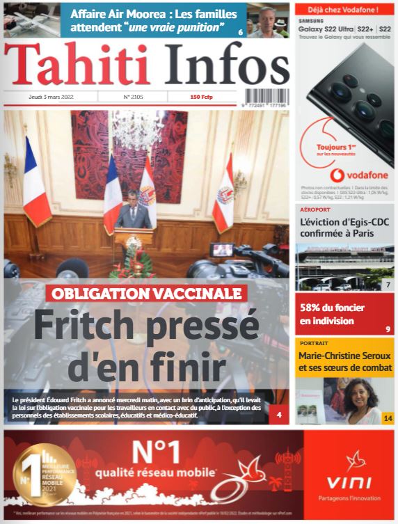 Cliquez sur la Une pour lire le journal Cliquez sur la Une pour lire le journal