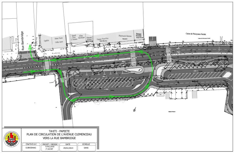 Rue Clémenceau: Suppression du "tourne-à-gauche" en direction de la rue Bambridge Rue Clémenceau: Suppression du "tourne-à-gauche" en direction de la rue Bambridge