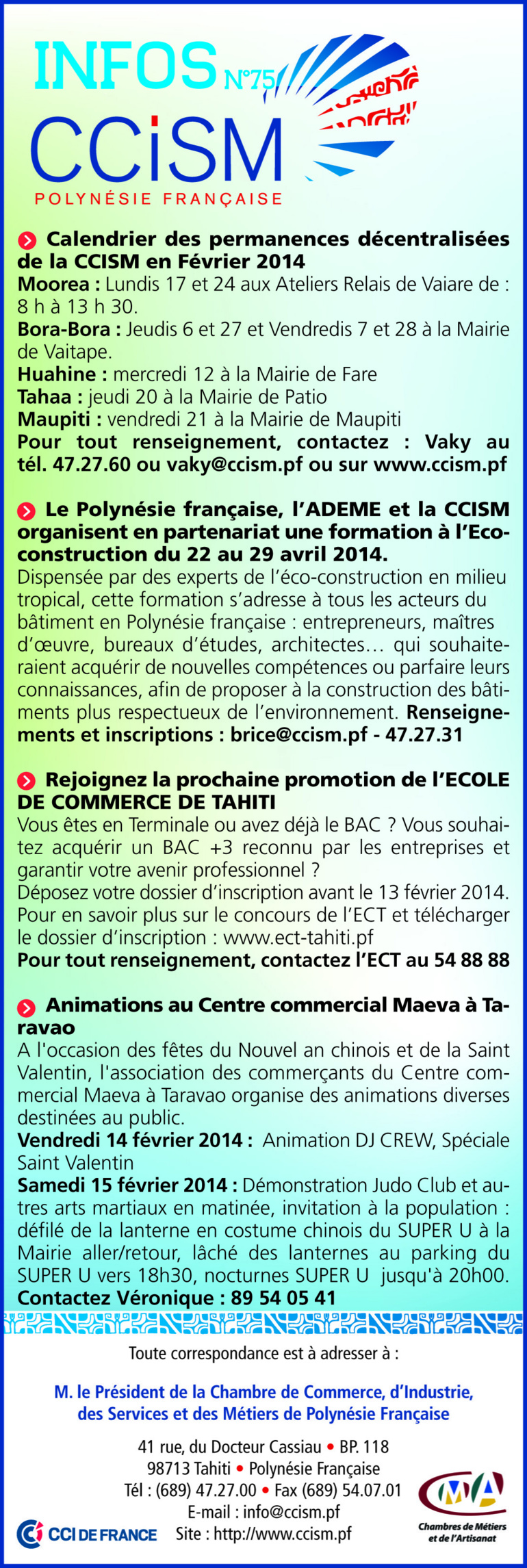 Infos CCISM N°75