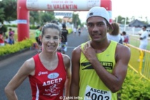 Athlétisme - Winsy Tama et Karine Voiturin gagnent la course de la Saint Valentin main dans la main Athlétisme - Winsy Tama et Karine Voiturin gagnent la course de la Saint Valentin main dans la main