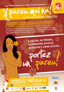 Mahana Pae vendredi 28 février sur le thème 'A pāreu mai na ! – La journée du pāreu Mahana Pae vendredi 28 février sur le thème 'A pāreu mai na ! – La journée du pāreu