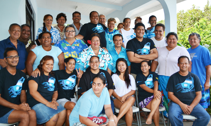 Les colistiers de Paea Haere i Mua, présents ce mardi matin au QG du Tavini de Paea.