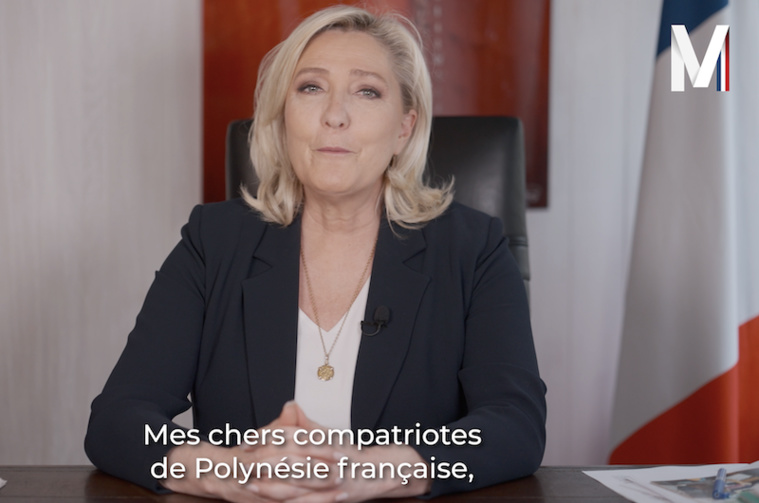 Le message de Marine Le Pen aux Polynésiens