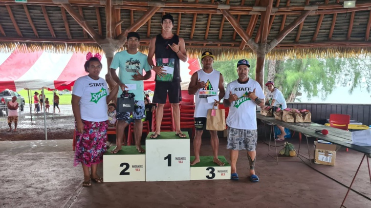 Le natif de Mataiea, Manutea Millon, a été maitre sur son plan d'eau.  (photo : Fédération tahitienne de va'a)