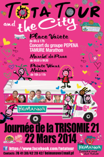 « Tota Tour and the city » journée de sensibilisation à la Trisomie 21, le 22 mars « Tota Tour and the city » journée de sensibilisation à la Trisomie 21, le 22 mars