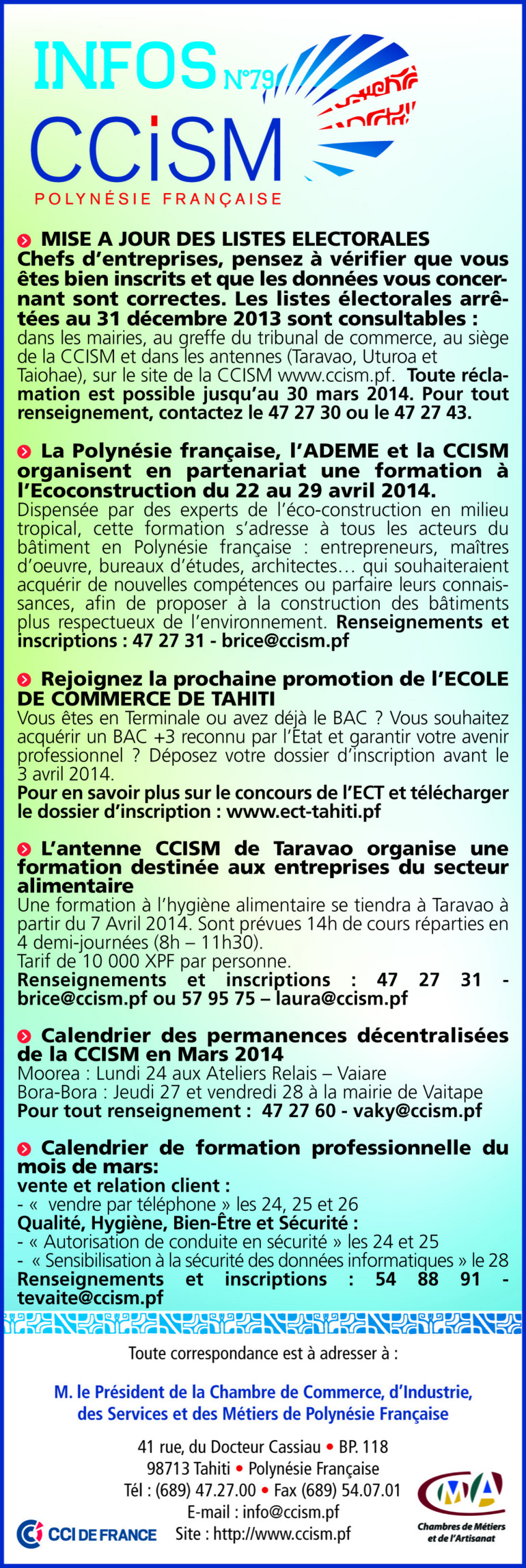 Infos CCISM N°80 Infos CCISM N°80