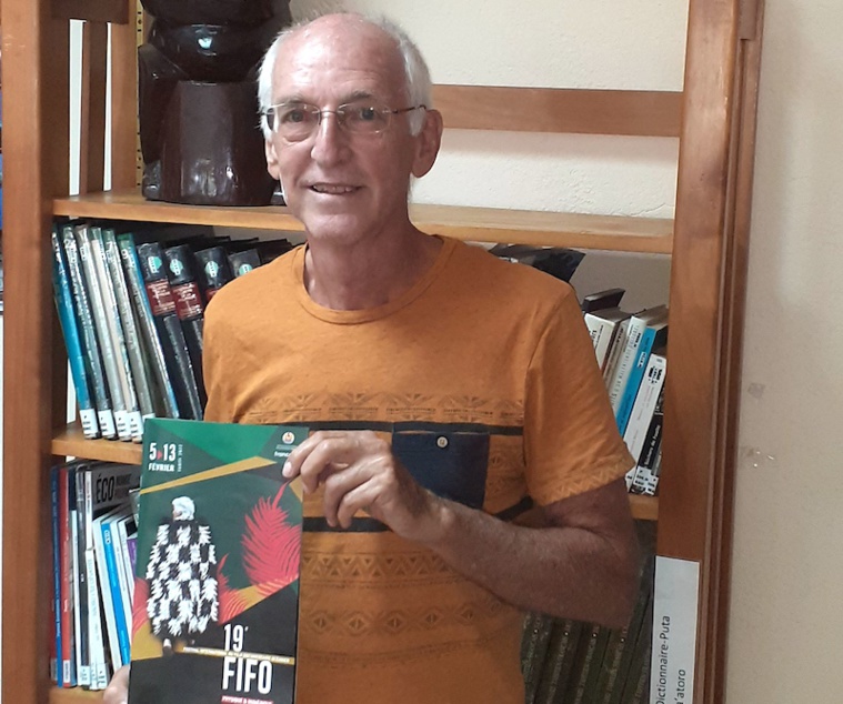 Jean-Marie Schemith, président de l'association Lire Sous-le-Vent, organisateur du Fifo à Raiatea.