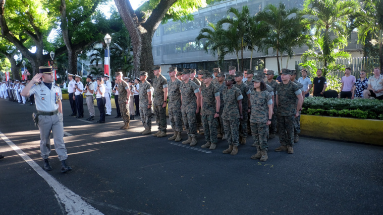 La cérémonie du 8-Mai avenue Pouvana'a La cérémonie du 8-Mai avenue Pouvana'a