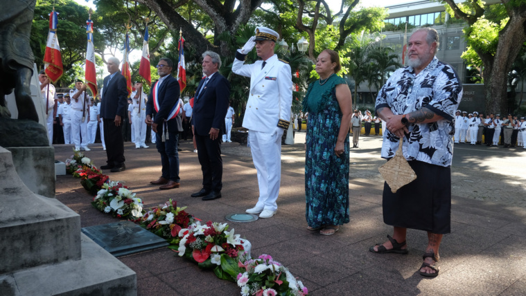 La cérémonie du 8-Mai avenue Pouvana'a La cérémonie du 8-Mai avenue Pouvana'a
