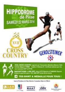 Croos: Rendez vous cet après-midi à l’hippodrome de Pirae pour le 17ème Cross Country Croos: Rendez vous cet après-midi à l’hippodrome de Pirae pour le 17ème Cross Country