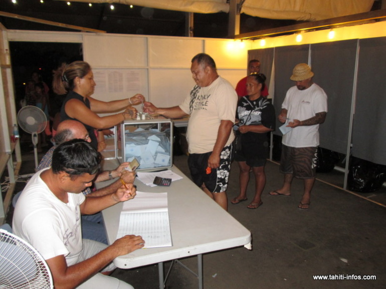 Les derniers votants se sont dépêchés avant la fermeture des bureaux de vote. Les derniers votants se sont dépêchés avant la fermeture des bureaux de vote.